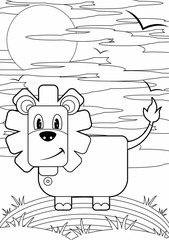 Cute Cartoon Lion