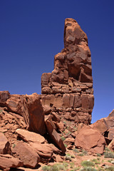 Fototapeta na wymiar The Thumb at Artist's Point Monument Valley Arizona