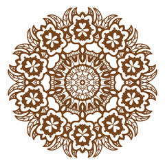 Round brown mandala.