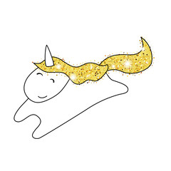 Unicorn on white background.