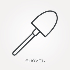 Line icon shovel