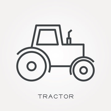 Line icon tractor