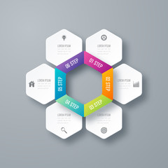 Vector illustration infographics six options
