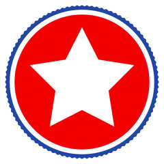 Star Seal Stamp flat vector icon. An isolated illustration on a white background.