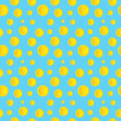 Vector illustration of a pattern with paper sun