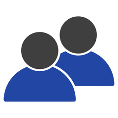Customers flat vector icon. An isolated illustration on a white background.