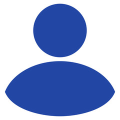 User flat vector pictograph. An isolated illustration on a white background.