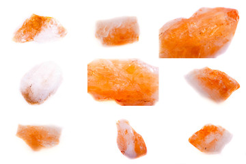 Collection of stone mineral citrine