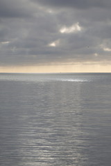 A suggestive inverval sunset over the silver sea