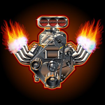 Available EPS-10 vector format separated by groups and layers, flame with transparency effects