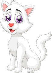 Cute cat cartoon. vector illustration