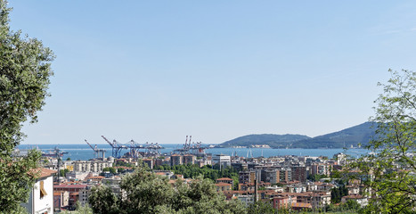 Naklejka premium aerial view of la spezia