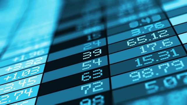Stock exchange market trade data