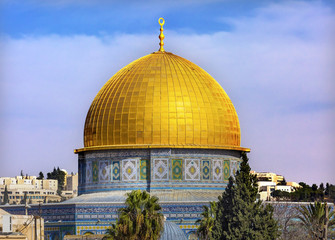 Dome of the Rock Islamic Mosque Temple Mount Jerusalem Israel © Bill Perry