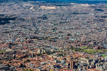 Türaufkleber Bogota Skyline Stadtbild in Bogota Hauptstadt von Kolumbien Südamerika © snaptitude