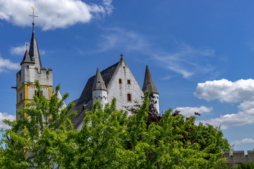 Fototapeta na wymiar Burgkirche at Ober Ingelheim City Rhine Hesse, Rhineland Palatinate Germany