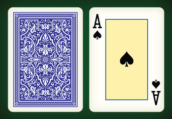 Naklejka premium Ace of spades - playing cards vector illustration