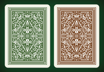 Back side design - playing cards vector illustration