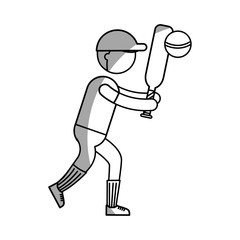 ethlete practicing cricket avatar vector illustration design