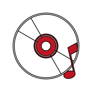recommend clip art: color silhouette image of music compact disc vector illustration
