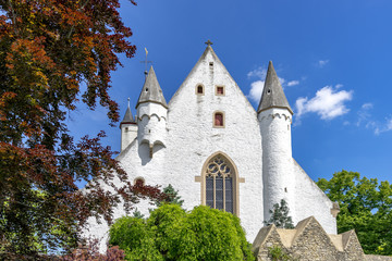 Fototapeta na wymiar Burgkirche at Ober Ingelheim City Rhine Hesse, Rhineland Palatinate Germany