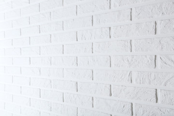 Background of the white brick wall