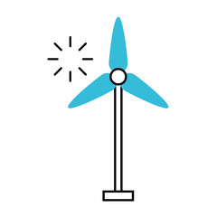 turbine wind energy icon vector illustration design