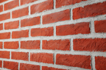 Background of red brick wall