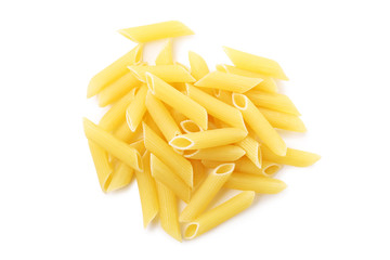 Pasta penne isolated on a white background