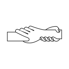 helping hands human icon vector illustration design
