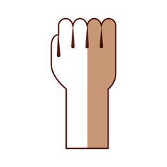 hand human fist icon vector illustration design