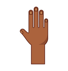 Obraz premium hand human open icon vector illustration design