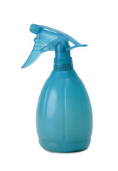 Plastic bottle for spray on white background