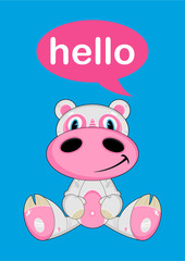 Cute Cartoon Hippo