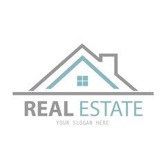 Abstract house logo design template. Business vector icon. Real Estate