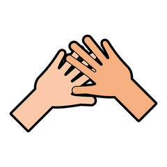 helping hands human icon vector illustration design