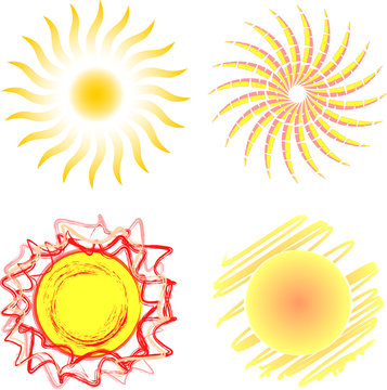 Gruppo di quattro tipi di Sole