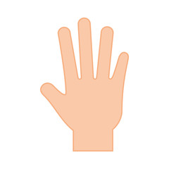 hand human open icon vector illustration design