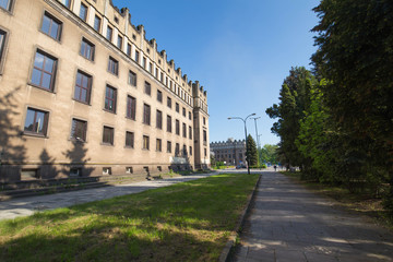 View of the communist architecture of the Nowa Huta.