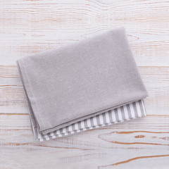 Kitchen towel on wooden desk