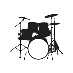 drum on white background