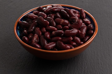 Red kidney beans in a dish