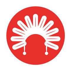 native American feather hat vector illustration design