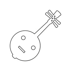 lute on white background