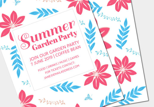 Summer Party Invitation Layout 2