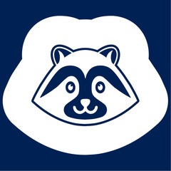 Vector image of a raccoon