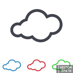 The icon. Set. Isolated on white background. For your design.