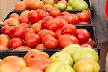 Tomatoes For Sale At Farmers Market