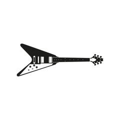 electric guitar on white background