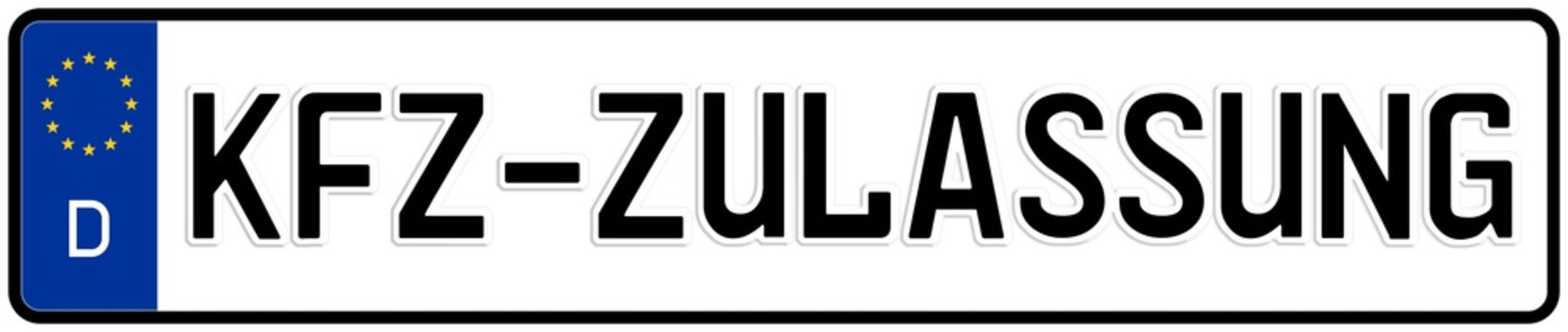 spkw2 SignPersonenKraftWagen spkw - Schrift Kfz-Zulassung - Kennzeichen: Autokennzeichen - (Original-Verh&auml;ltnis 520 X 110 mm) - banner xxl g5219